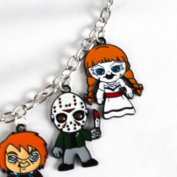 Gothic Horror Stainless Steel Charm Bracelet | 6 Villain Charms | Simplistic - Picture 5 of 5